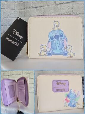 Loungefly Lilo And Stitch Experiment 626 Ducklings Zip Disney Wallet New